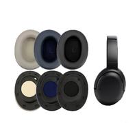 TONIXY Lot de 2 coussinets de rechange en cuir protéiné souple pour casque Jbl Tour M3 - Noir, doré, bleu - Noir