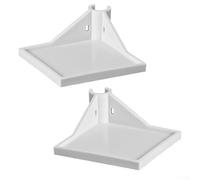 TONIXY Lot de 2 étagères d'angle de tente de culture - 8,9 x 8,9 cm - En polypropylène - Pour poteaux de 16 mm et 22 mm - Peut contenir des lumières d'hygromètre et d'appareil photo - Noir et blanc
