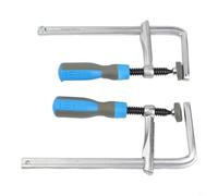 TONIXY Lot de 2 pinces à queue d'aronde pour rail de travail du bois, fixation de rainures de bureau, acier haute résistance avec finition chromée, serrage stable pour projets d'atelier 160 x 60 mm