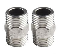 TONIXY Lot de 2 rallonges de tuyau de douche de 1,27 cm à 1,27 cm, connecteur de tuyau de douche en acier inoxydable pour BSP, longueur extensible pour les douches à faire soi-même, camping-cars