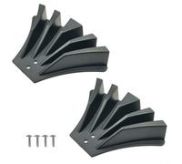 TONIXY Lot de 2 rallonges décoratives de gouttière pour tuyau de descente, rallonges de bec verseur, piquets pour l'entretien de la pelouse de jardin, outil de gestion de l'eau de pluie (noir)