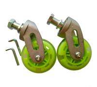 TONIXY Lot de 2 roues de planche à vagues avec supports en alliage d'aluminium 80 mm en polyuréthane pour planche à roulettes, conduite fluide et silencieuse pour les loisirs de plein air, rouge (vert