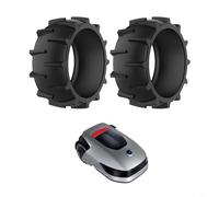 TONIXY Lot de 2 roues de rechange antidérapantes en caoutchouc pour tondeuse à gazon Dreame A1/A2 avec bande de roulement profonde absorbant les chocs pour pelouse humide et surfaces extérieures