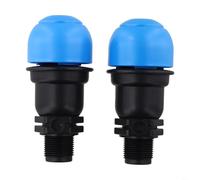 TONIXY Lot de 2 soupapes de libération d'air 1,9 cm NPT, purgeur de décharge sous vide en polypropylène pour systèmes d'irrigation goutte à goutte, gazon, jardinage domestique, agriculture, noir (1,9