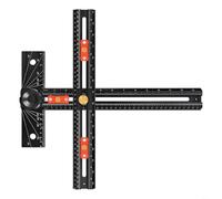 TONIXY Lot de 3 règles carrées en T avec blocs de positionnement coulissants, outil de marquage d'angle en alliage d'aluminium pour projets d'atelier de menuiserie (B)