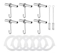 TONIXY Lot de 3 robinets en forme de sirop d'érable en acier inoxydable pour une collecte efficace du jus d'érable ou de chêne, pour la fabrication de sucre, argenté