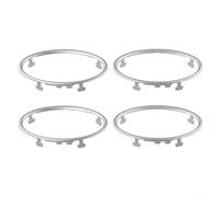 TONIXY Lot de 4 autocollants en fibre de carbone pour garniture de sortie AC pour Ford Focus MK2 2005-2013, protection intérieure argentée, protection contre les rayures