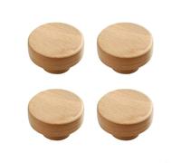 TONIXY Lot de 4 boutons de tiroir en bois 30 mm - Boutons de porte d'armoire pour portes de commode, d'armoire, de placard, marron avec vis incluses (40 mm)