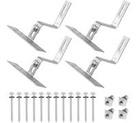 TONIXY Lot de 4 crochets de toit réglables en acier inoxydable 304, crochet réglable à 90 degrés, résistant à la corrosion pour une installation sécurisée du module PV
