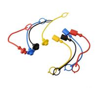 TONIXY Lot de 4 paires de bouchons anti-poussière hydrauliques en caoutchouc PVC mâle et femelle, pour ISO7241-A Series PARKER6600 AeroQUIP5600, 1/4", 3/8", 1/2" NPT(1/4)