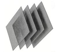 TONIXY Lot de 4 tapis de cuisson antiadhésifs en PTFE résistants à la chaleur pour grils électriques à gaz, charbon de bois, friteuses à air, grilles de cuisson réutilisables noir marron 40 x 30 cm à