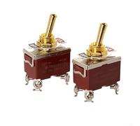 TONIXY Lot de 5 interrupteurs à bascule momentanés étanches 3 voies SPDT 20 A 250 V robustes pour voitures, bateaux, bateaux, camping-cars, caravanes, applications électriques industrielles (3 pieds 2