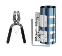 TONIXY Lot de 6 segments de piston d'entretien du moteur avec pince de compression, compresseur d'anneau de piston et outil d'installation, adapté pour moteur de voiture, pour divers pistons