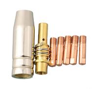 TONIXY Lot de 7 consommables de pointe de contact de soudage Mig 0,6/0,8/0,9/1,0/1,2 mm pour lampe torche Mb15 15Ak, comprend buse et support, compatible avec Rilon Riland Jasic Mitech Chiry (1,2 mm)