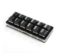 TONIXY Mini clavier mécanique 12 touches avec raccourcis macro programmables, commutateurs remplaçables à chaud, disposition compacte 130 × 55 mm (noir)