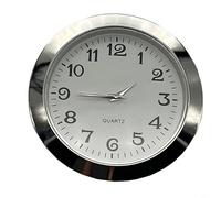 TONIXY Mini horloge ronde à quartz 36 mm/55 mm, lunette dorée ou argentée, chiffres romains/arabes, lentille en verre, dos en acier inoxydable pour travaux manuels et décoration (55 mm D)