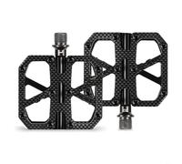 TONIXY Pédales de vélo ultralégères T700 en fibre de carbone avec axe en acier, 3 roulements scellés et vis antidérapantes double face pour VTT, vélo de route et vélos pliants, noir 239 g (mat)
