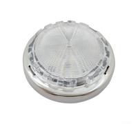 TONIXY Plafonnier LED rond de 10,2 cm, boîtier en nylon, large tension 10-24 V, pour intérieur camping-car, yacht, travail maritime, argent