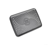 TONIXY Pommeau de douche à effet pluie haute pression pour plafond - Grand panneau ABS chromé pour salle de bain - Gris et noir - 280 x 185 mm