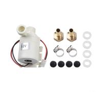 TONIXY Pompe de circulation d'eau chaude solaire 12 V DC, moteur silencieux sans balais, débit 8 l/min, filetage 1/2", pour systèmes de chauffage