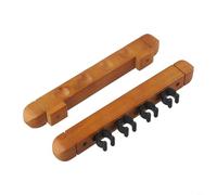 TONIXY Porte-queues de billard mural en bois, 4 emplacements pour billard, snooker, rangement robuste, peu encombrant, peut contenir des queues et des accessoires, facile à installer (jaune)