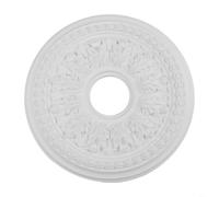 TONIXY Rosace de plafond circulaire en polystyrène PU pour plafonnier ou ventilateur Blanc 26 C/35 cm Médaillon décoratif dissimulant les imperfections avec design simple et élégant (26 cm)
