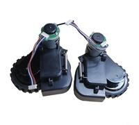 TONIXY Roue droite gauche pour Tefal Explorer Serie 20 RG6871 et pour aspirateur robot ISWEEP X3, roulette de rechange noire pour nettoyage de navigation (roue droite + roue gauche)