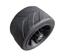 TONIXY Roues de chariot pliable 170 x 100 mm avec alésage de 8 mm pour jardin, camping, plage, chariot, pneus de rechange tout terrain en polypropylène + PVC noir et orange