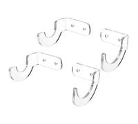 TONIXY Support mural pour batte de baseball, transparent ou noir avec rainure annulaire antidérapante, supports muraux design élégant pour rangement horizontal des battes (transparent)