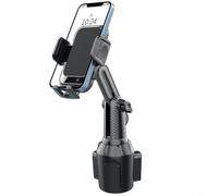 TONIXY Support porte-gobelet de voiture pour téléphone, poignée en silicone antidérapante, support réglable pour tous les smartphones, accessoire de conduite sécurisé