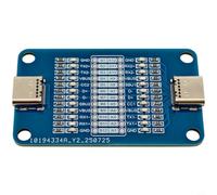TONIXY Testeur de continuité de câble de données de type USB-C avec test complet à 24 broches avec indicateurs LED à double tête, construction en circuit imprimé en métal, format de poche 50 x 30 mm