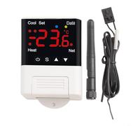 TONIXY Thermostat WiFi intelligent 110 V-230 V 10 A pour refroidissement par chauffage, régulateur de température pour aquarium, incubateur, serre, ABS ignifuge, blanc (A)