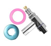 TONIXY Vanne d'angle à ouverture rapide, pour machine à laver, montage mural, vis à baïonnette G1/2, économie d'espace pour cuisine, salle de bain, acier inoxydable (argenté)