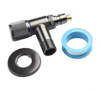 TONIXY Vanne d'angle d'ouverture rapide double commande en acier inoxydable G1/2 et G3/4 pour machine à laver, jardin, cuisine ou salle de bain (noir G1/2)