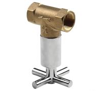 TONIXY Vanne d'arrêt de douche en laiton à ouverture rapide - Valve de vidange pour salle de bain et cuisine - Filetage 1,27 cm (1,27 cm)