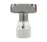 TONIXY Vanne de contrôle du débit hydraulique bidirectionnelle STB-G1/4 G3/8 en acier au carbone 5800 PSI 46 GPM pour fluides, air, huile, gaz, systèmes de tuyauterie pneumatique argenté (STB G3/8)