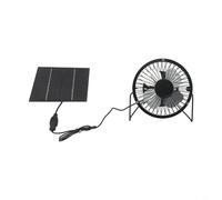 TONIXY Ventilateur à énergie solaire de 10,2 cm, panneau solaire 5 W, ventilateur d'échappement avec fonction d'extraction d'air pour serre, bureau, extérieur