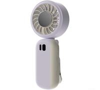 TONIXY Ventilateur portable à clip avec technologie de refroidissement à glace, vitesses, batterie rechargeable USB 4000 mAh, design pliable, rotation à 360°, construction ABS et silicone, blanc