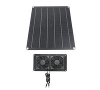 TONIXY Ventilateur solaire 25 W résistant aux intempéries pour circulation de l'air extérieur, serre, garage, abri de jardin, cave - Installation facile