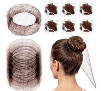 TonJin Lot de 50 filets à cheveux pour chignons - 50,8 cm - Filet à cheveux invisible en maille élastique pour femme - Pour ballet, danse, restauration, travailleurs du sommeil