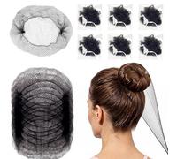 TonJin Lot de 50 filets à cheveux pour chignons - 50,8 cm - Filet à cheveux invisible en maille élastique pour femmes, ballet, danse, restauration, travailleurs du sommeil