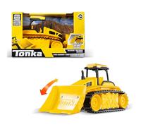 Basic Fun Tonka Mini Steel Classics Bulldozer - Construction en Acier, Pièces de Travail, Lumières & Sons Réalistes, Design Jaune Vif - Parfait pour Les Enfants de 3 Ans et Plus