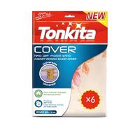 Tonkita | Housse Universelle pour Meuble à Repasser, 120 x 63 cm, Serviette à Repasser en Coton recyclé et éponge, avec Clip Ferme, pour essieux jusqu'à 112 x 55 cm, fabriquée en Italie - Lot de 6