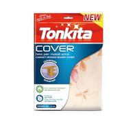 Tonkita | Housse universelle pour meuble repasser, 120 x 63 cm, serviette à repasser en coton recyclé et éponge, avec clip ferme, corde douce et pratique, pour essieux jusqu'à 112 x 55 cm. Fabriqué en