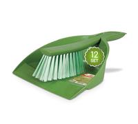 Tonkita | Lot de 12 brosses et brosses de la Ligne We Like Green, Brosse de Toilette avec Pelle pour la Collecte de poussière et de saleté, écologique et Peu encombrant, avec poignée encastrée - Lot