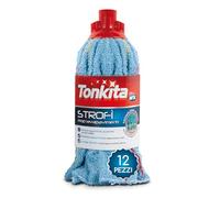 TONKITA Lot de 12 Chiffons de Rechange pour vadrouille en Coton, pour Balai de 28 cm, Convient à Tous Les Types de sols, vadrouille Super absorbante, en Coton, Lot de 12 pièces