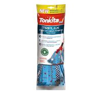 TONKITA | Triplex Mop Rechange avec Antibactérien et Abrasif, vadrouille Lave-Vaisselle sans poignée Extra absorbante avec 3 Fibres nettoyantes pour saleté obstinée