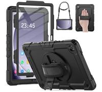 ®TONLRGY Étui de protection pour Samsung Galaxy Tab A9 Plus 11 pouces avec protection d'écran, dragonne et porte-stylo, noir