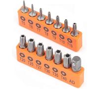 ®TONLRGY Jeu de 14 embouts Torx de sécurité inviolables en acier allié S2, T5 à T40