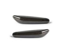 TONMHXA Feu Clignotant Compatible avec BMW pour Série 1 3 5 E82 E81 E88 E46 E90 E91 E92 E93 E60 E61 E83 X3 E84 X1 Feux De Position Latéraux Ambre Dynamiques 63137253326(Smoked Lens)